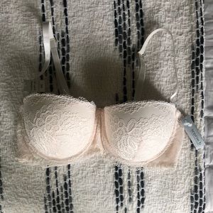 NWT white lace multi-way push up bra